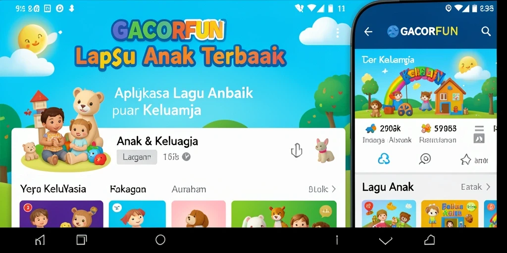 Tampilan antarmuka GACORFUN yang penuh warna dan ceria.