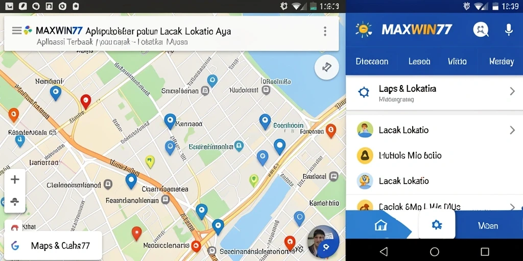 Tampilan antarmuka pengguna MAXWIN77 untuk lacak lokasi real-time.