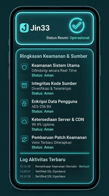 Tampilan kanal resmi jin33